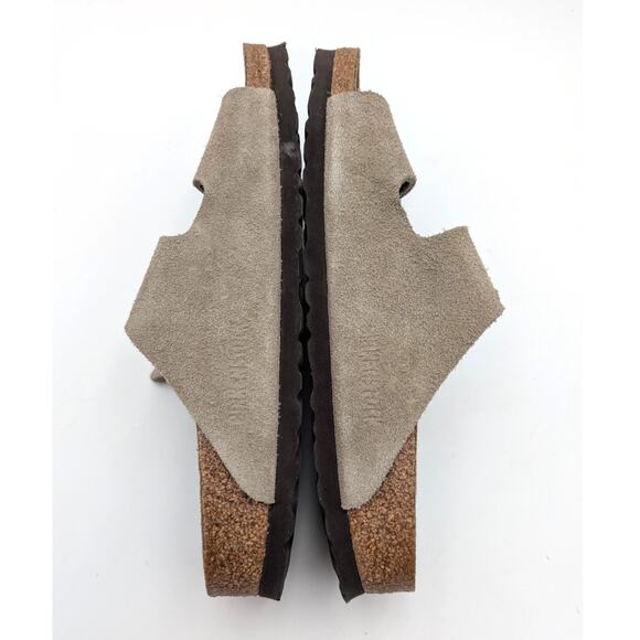 Birkenstock Arizona Soft Footbed Suede Leather Sandals Taupe Size USW7/M5 EU38 - Picture 5 of 15